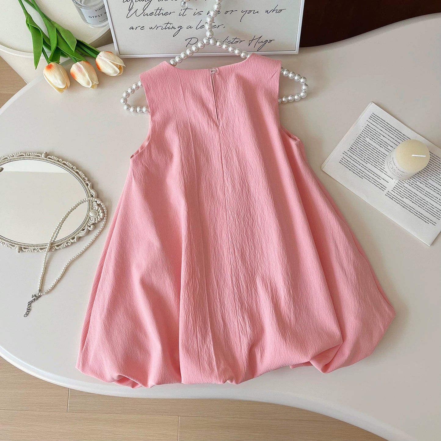 Summer K-style Sleeveless Vest Dress Baby Bows