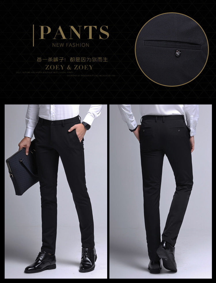 Brand Summer Slim-Fit Casual Suit Pants
