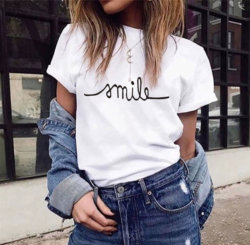 Short Sleeve T-Shirts Round Neck Cartoon Printing Comfortable