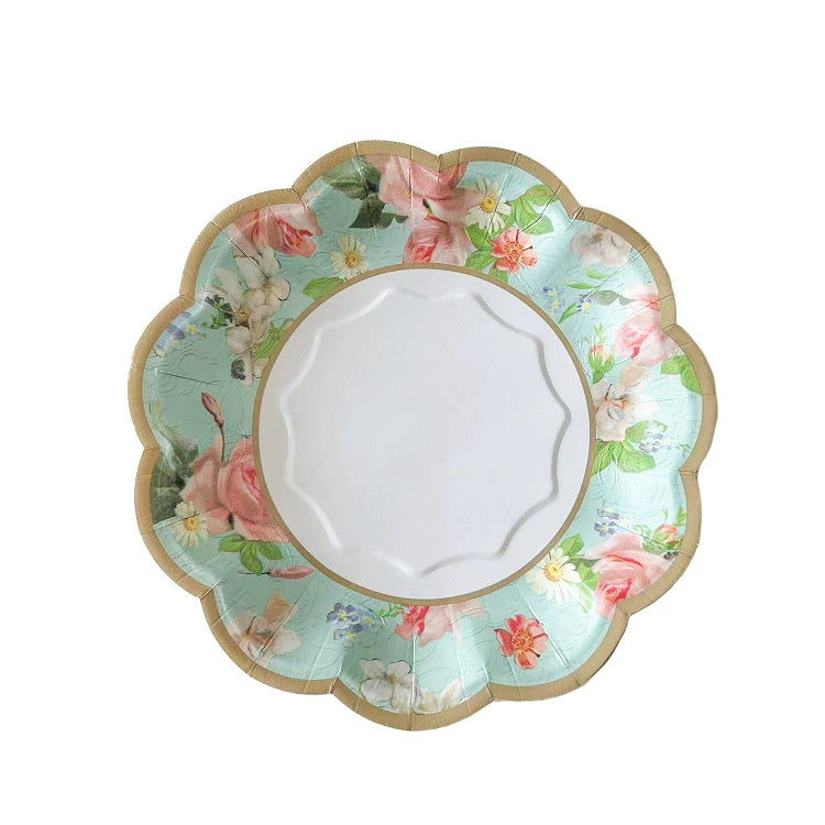 Chinese Style Dessert Tea Time Party Tea Break Paper Plates