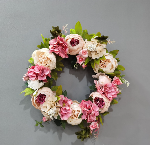 Front Door Artificial Flower Wreath