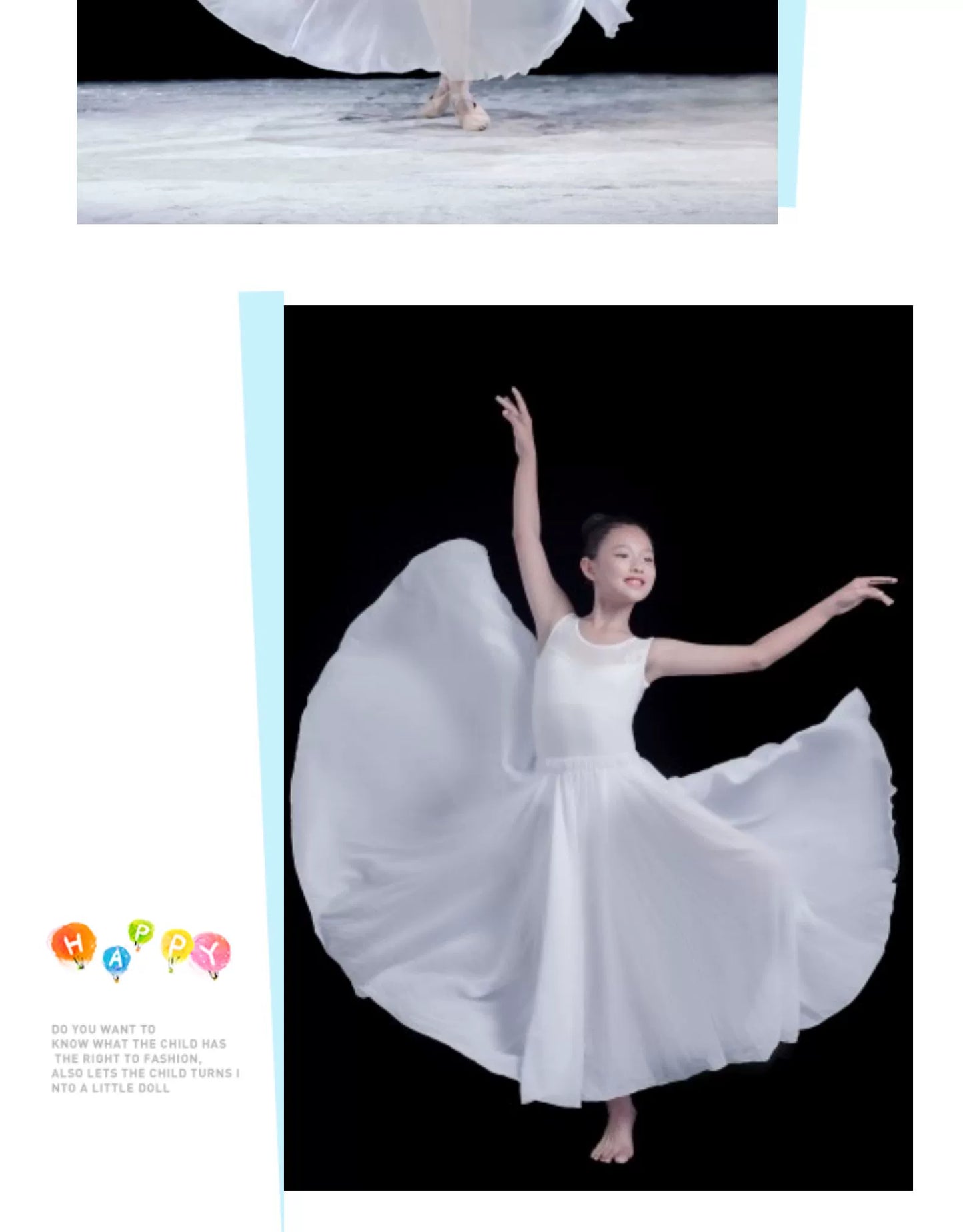 720-Degree Large Hem Half-Length Yarn Dance Skirt