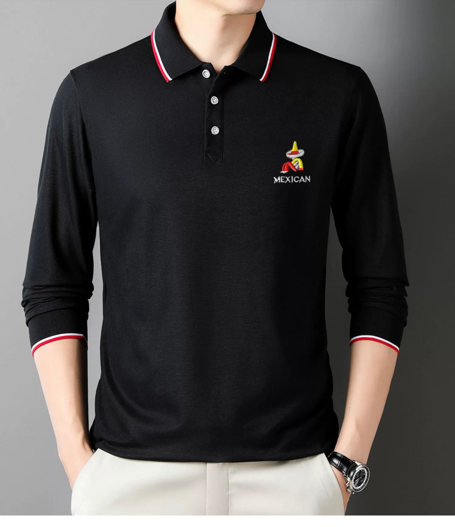 Men/Women Shirt Short-Sleeved and Long-Sleeved Casual Polo T-shirts