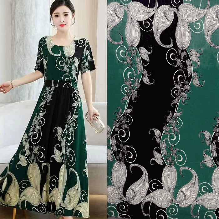 Silk Synthetic Cotton Rayon Cloth Mulberry Summer Loungewear Pajamas Dress