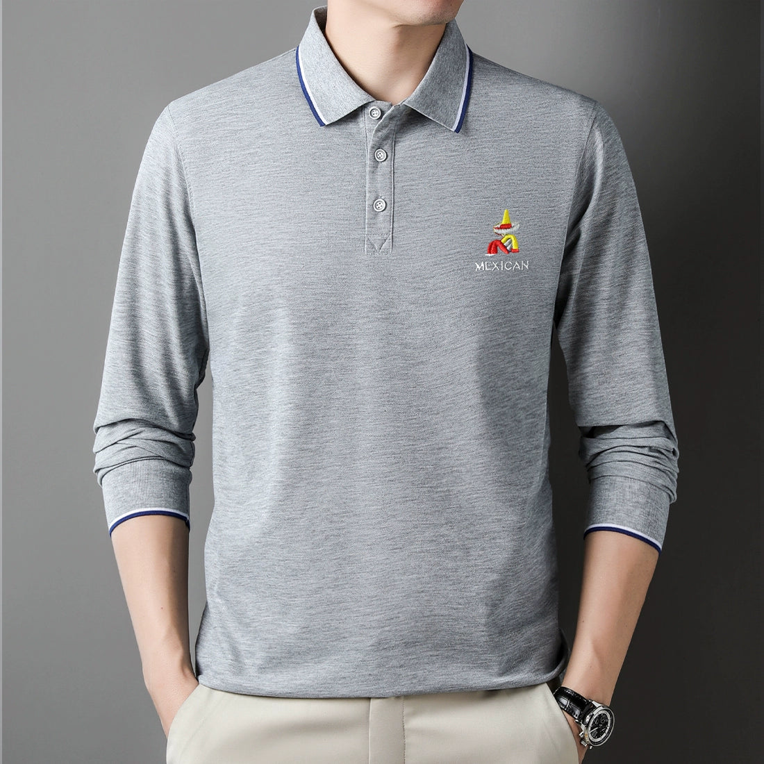 Men/Women Shirt Short-Sleeved and Long-Sleeved Casual Polo T-shirts