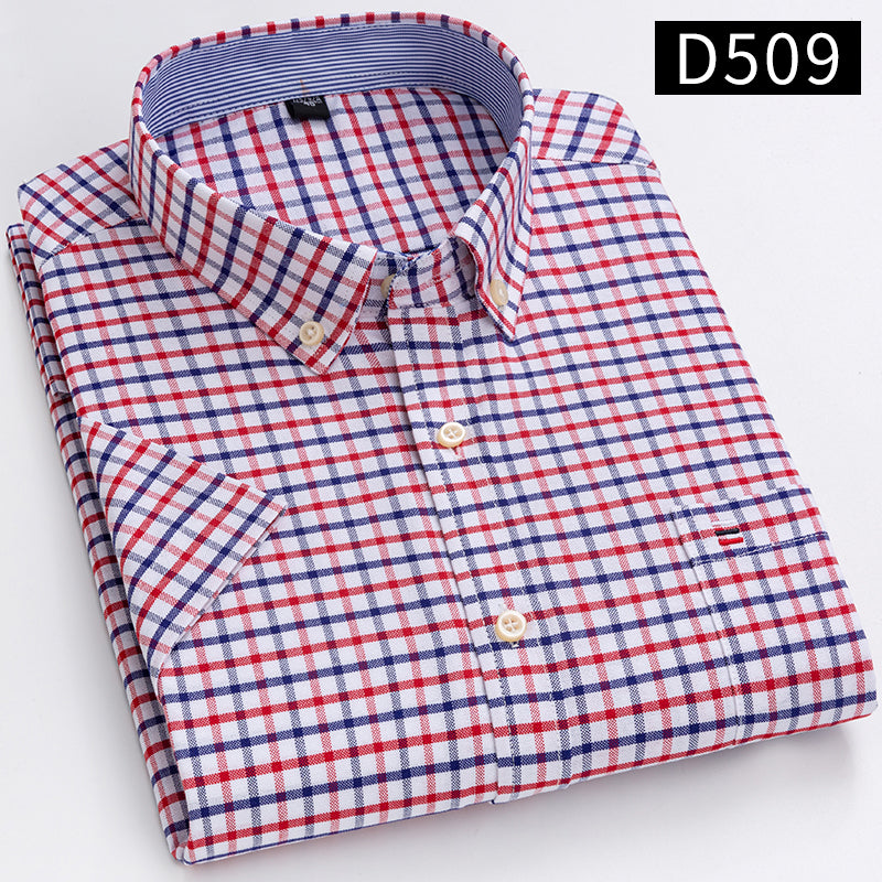 Casual Oxford Men's Short-Sleeved Dress Shirts
