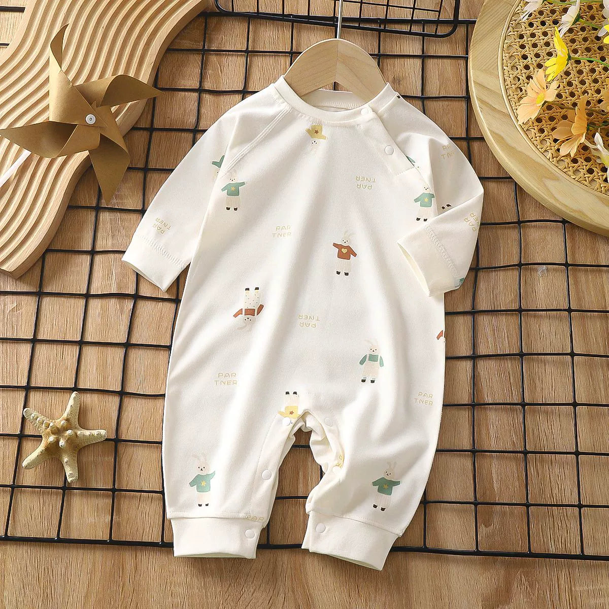 Newborn Baby Spring Autumn Pure Cotton Long Sleeves Jumpsuit Romper