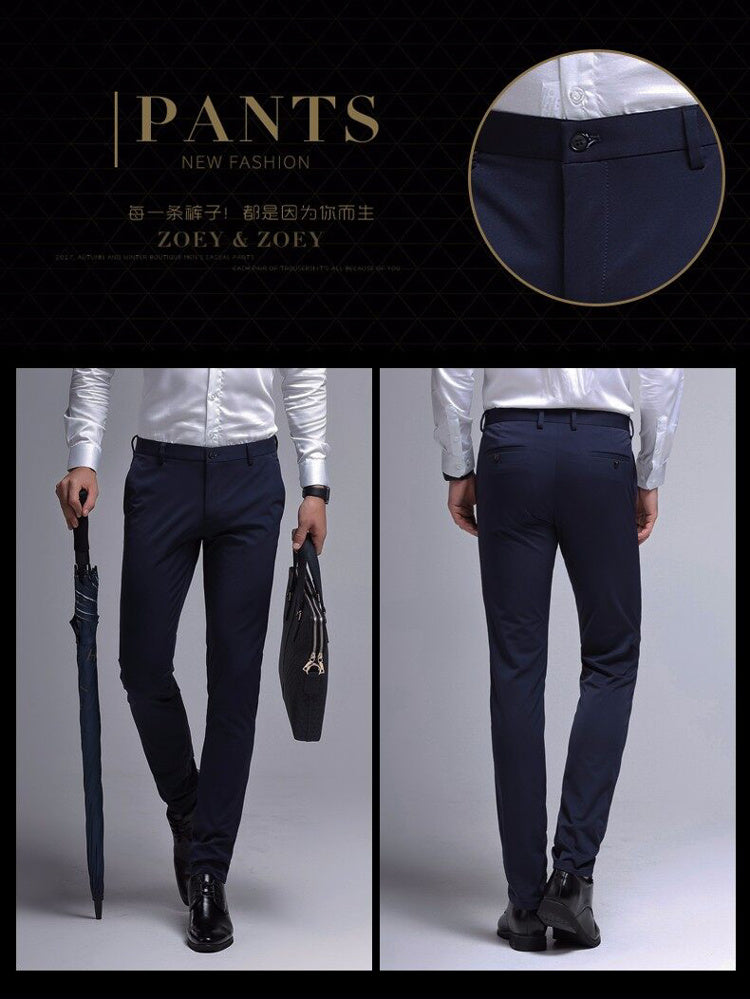 Brand Summer Slim-Fit Casual Suit Pants