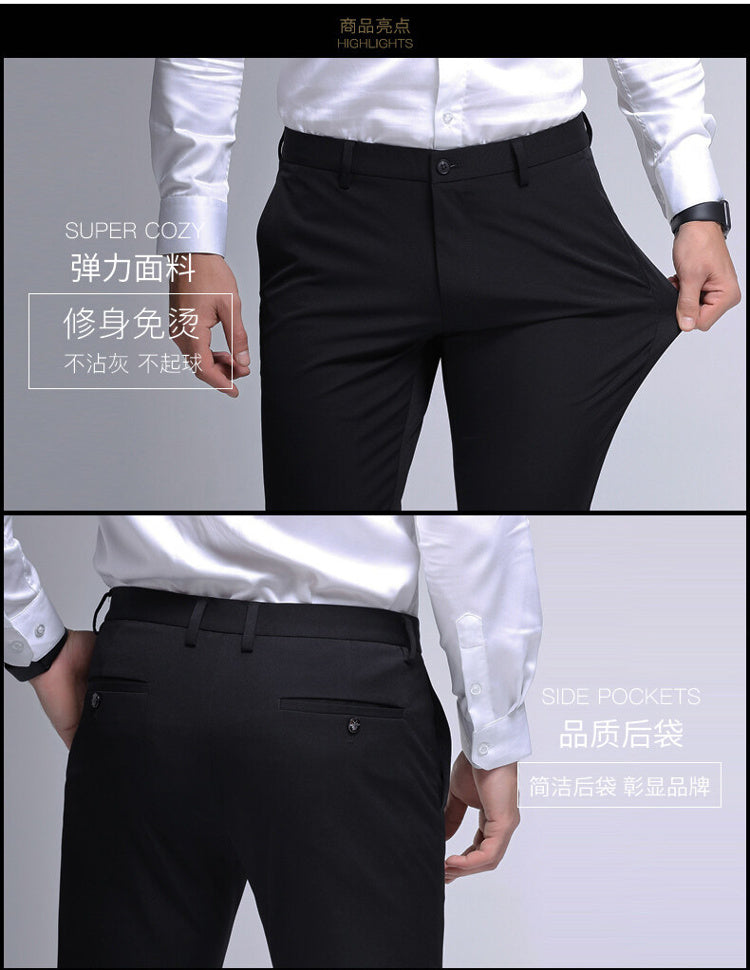 Brand Summer Slim-Fit Casual Suit Pants