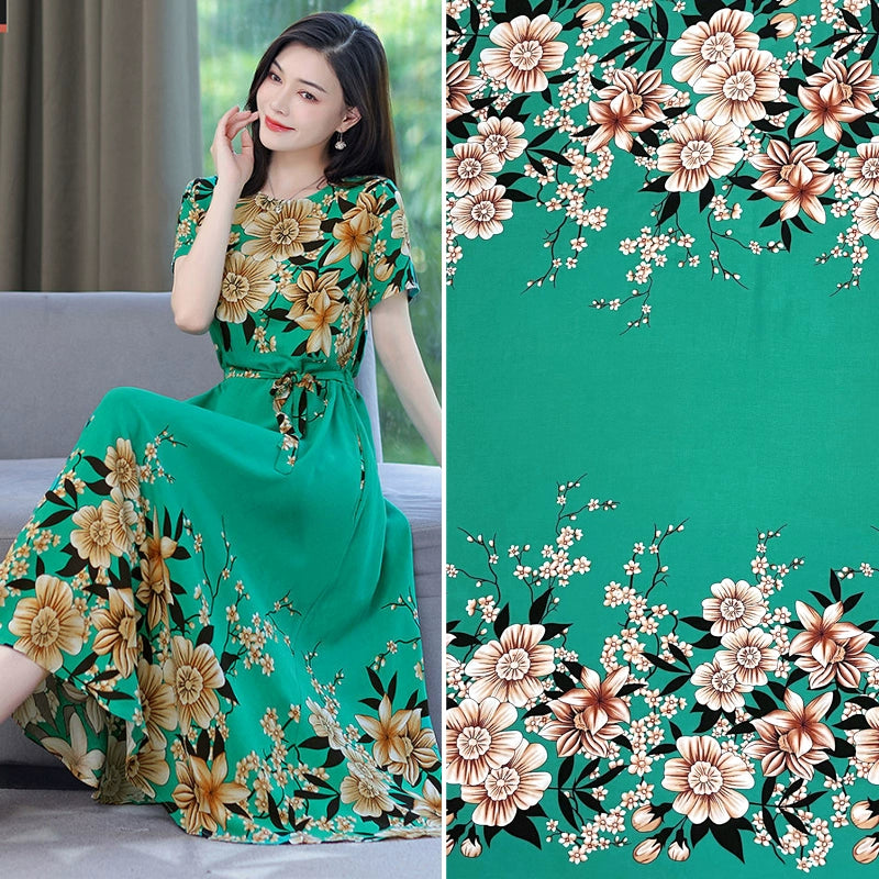 Silk Synthetic Cotton Rayon Cloth Mulberry Summer Loungewear Pajamas Dress