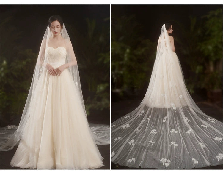 Bride Wedding Long Big Tailing Veil