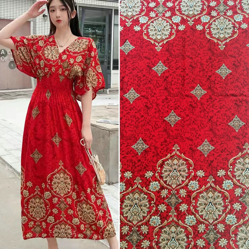 Silk Synthetic Cotton Rayon Cloth Mulberry Summer Loungewear Pajamas Dress