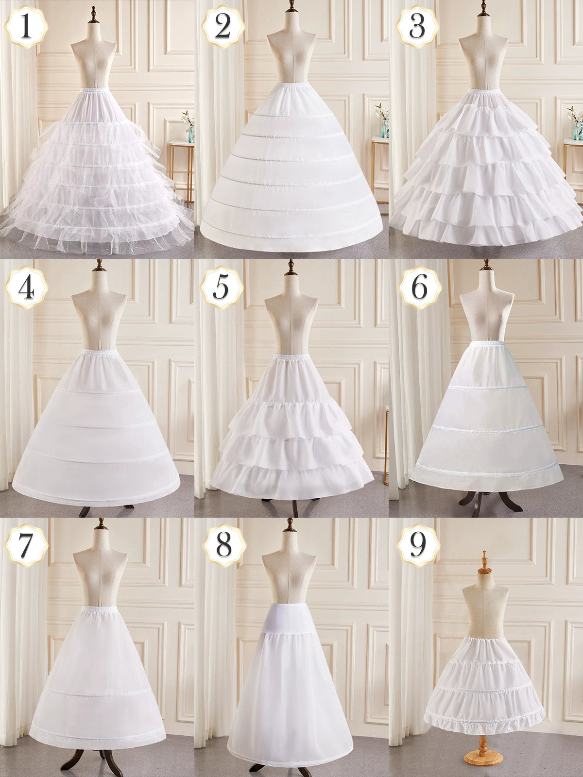 Mid Length Long Length Lolita Dress Inner Wear Wedding Dress Underskirt