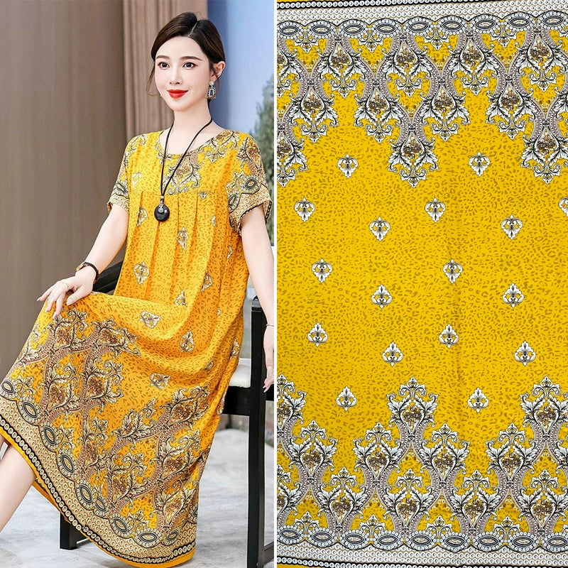 Silk Synthetic Cotton Rayon Cloth Mulberry Summer Loungewear Pajamas Dress