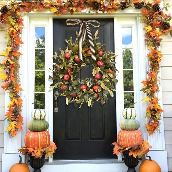 Front Door Pomegranate Blossom Autumn Spring Wreath