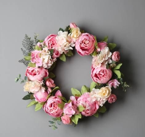 Front Door Artificial Flower Wreath