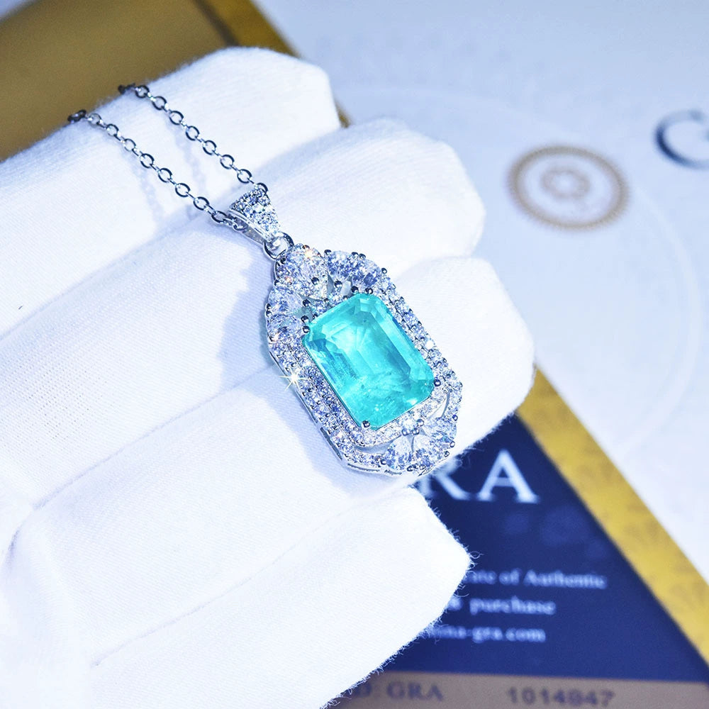 New Hot Cotton Women's Full Diamond Emerald Pendant
