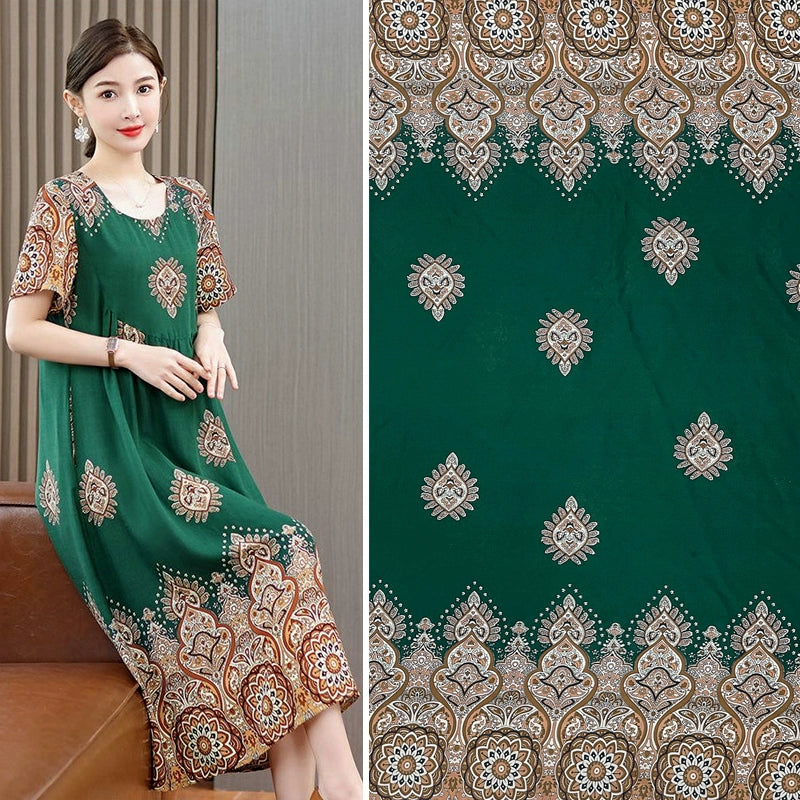 Silk Synthetic Cotton Rayon Cloth Mulberry Summer Loungewear Pajamas Dress