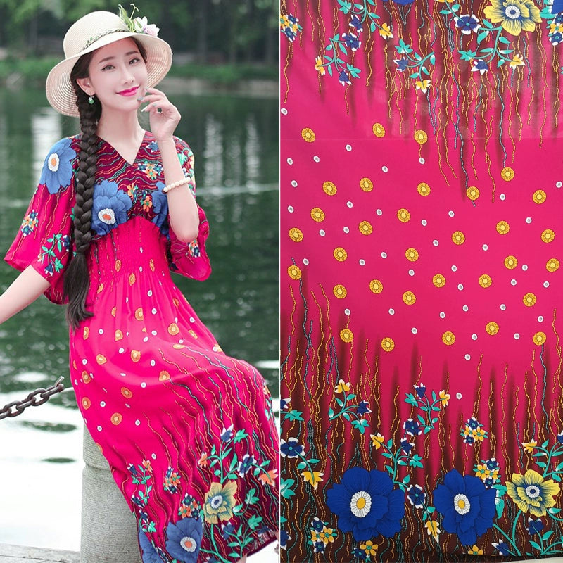 Silk Synthetic Cotton Rayon Cloth Mulberry Summer Loungewear Pajamas Dress
