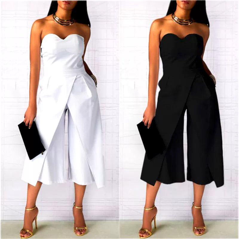 Ladies Fashion Loose Long Sleeveless Jumpsuit