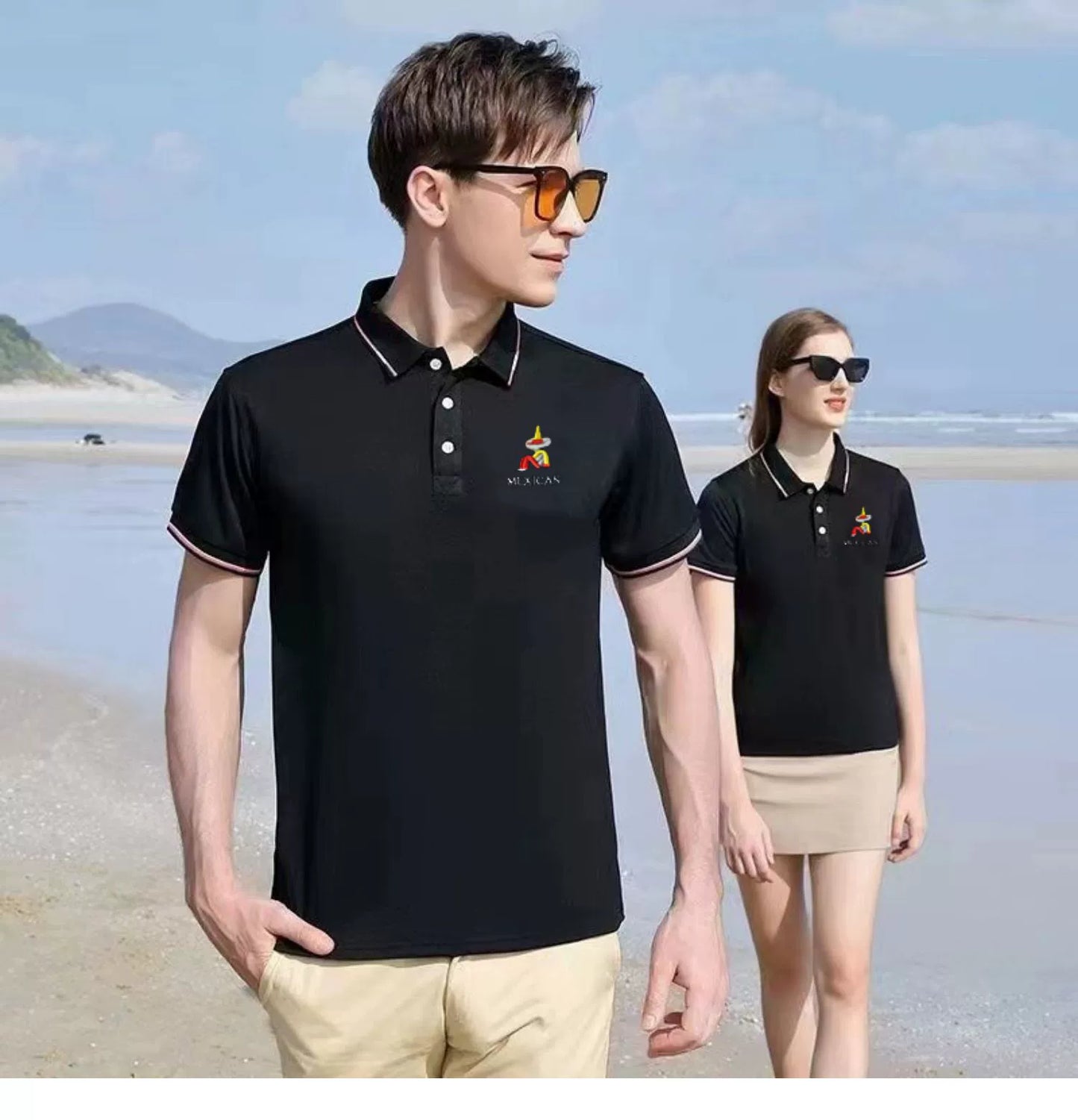 Men/Women Shirt Short-Sleeved and Long-Sleeved Casual Polo T-shirts