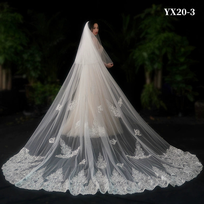 Bride Wedding Long Big Tailing Veil