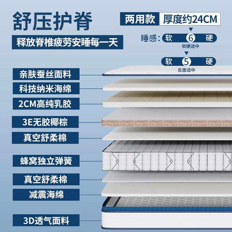 Thailand Imported Natural Latex 20 Thick Mattress 1.5M 1.8 M Sea Simmons Coconut Palm Independent Spring Mattress Horse