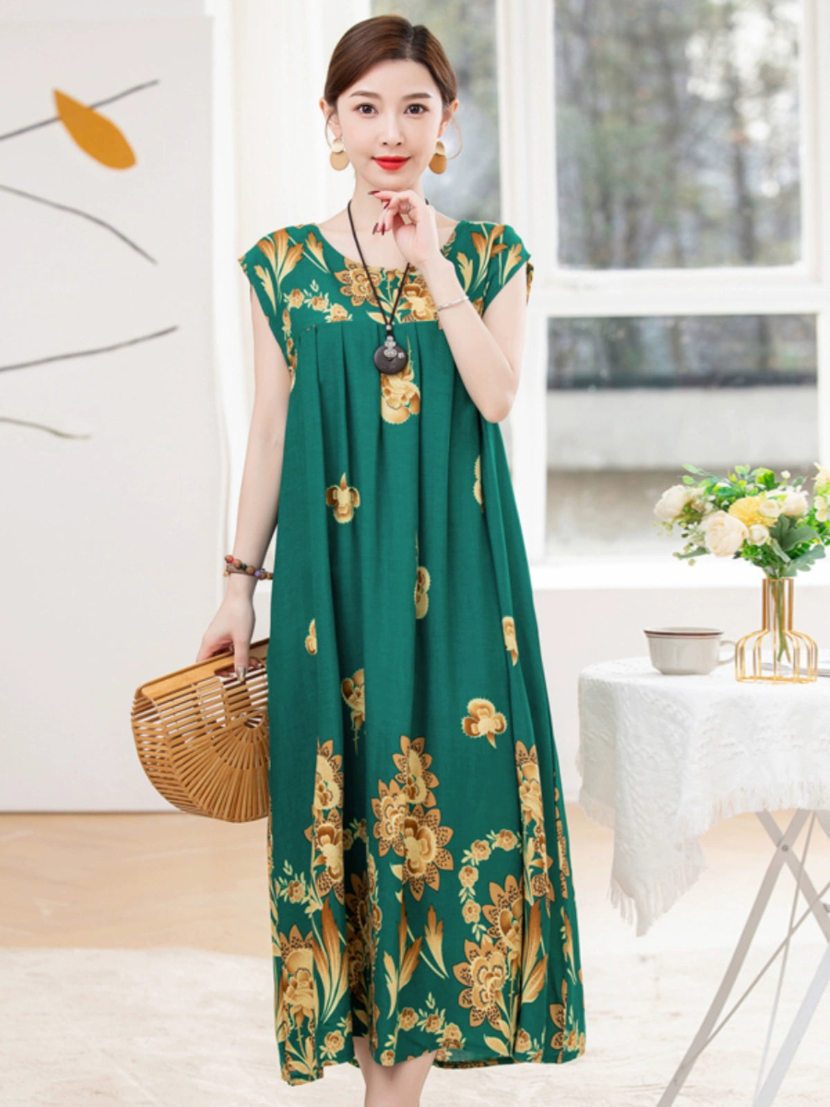 Summer Pure Cotton Stylish Extra Large Size 110.00kg Dress or Sleepwear