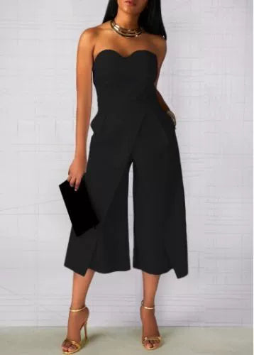 Ladies Fashion Loose Long Sleeveless Jumpsuit
