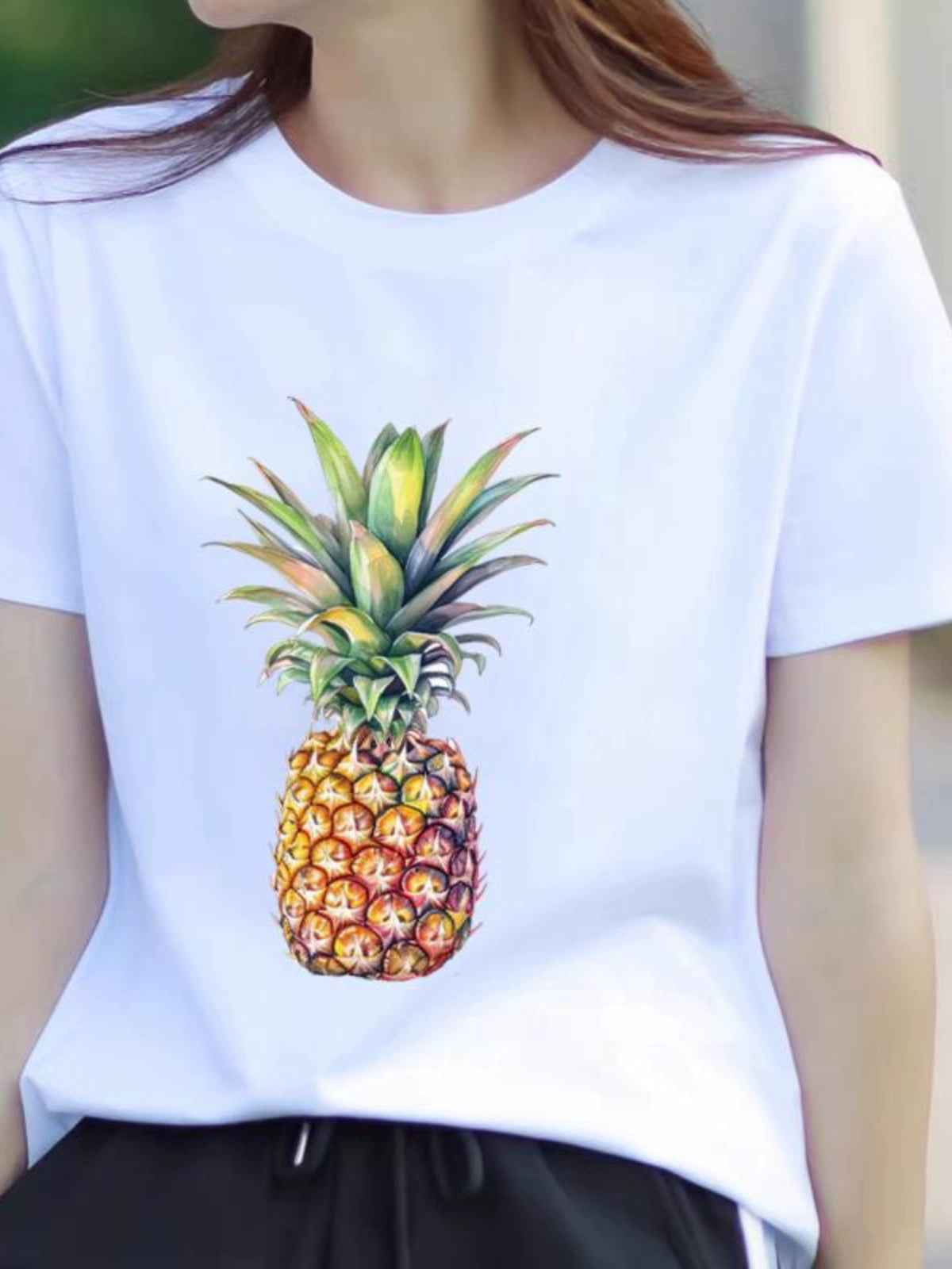 Butterfly Flower Summer Short Sleeve T-shirts Casual Thin Print