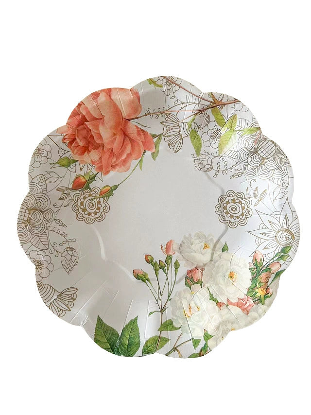 Chinese Style Dessert Tea Time Party Tea Break Paper Plates