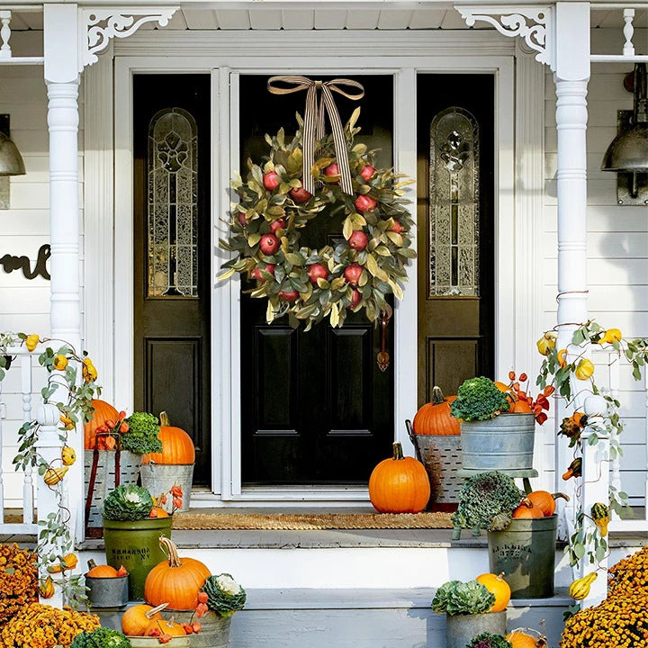 Front Door Pomegranate Blossom Autumn Spring Wreath