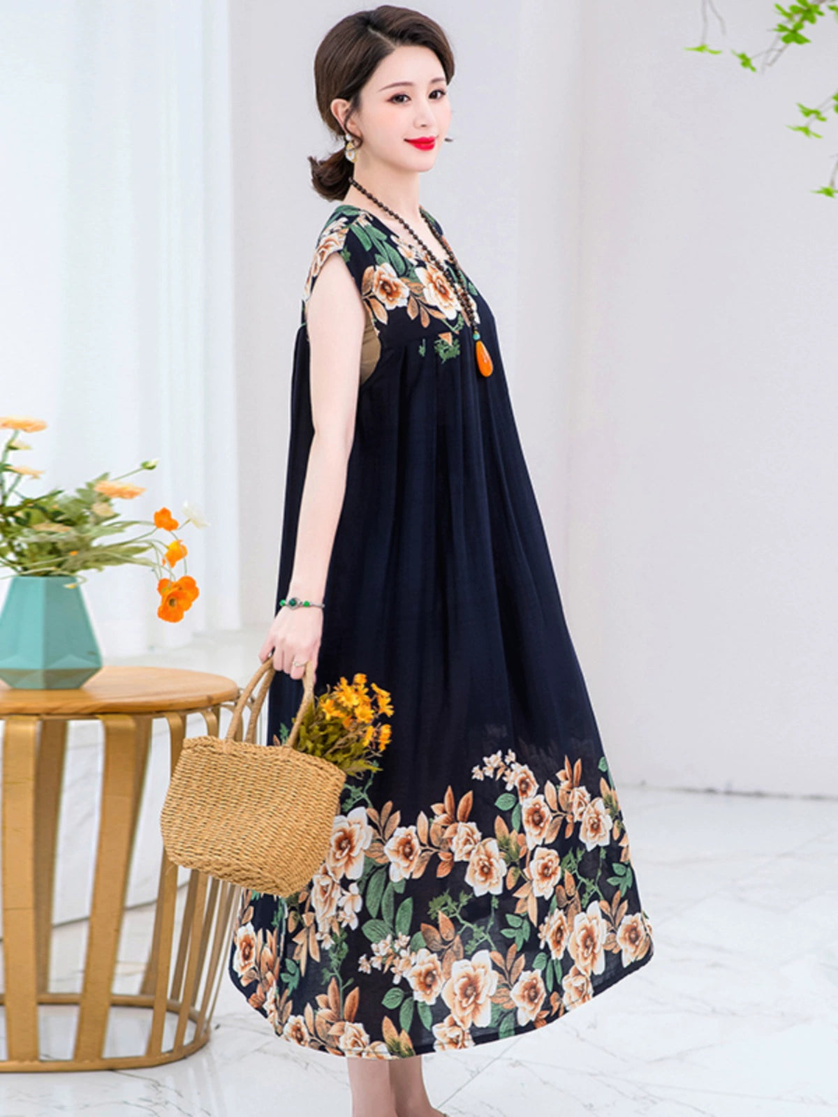 Summer Pure Cotton Stylish Extra Large Size 110.00kg Dress or Sleepwear