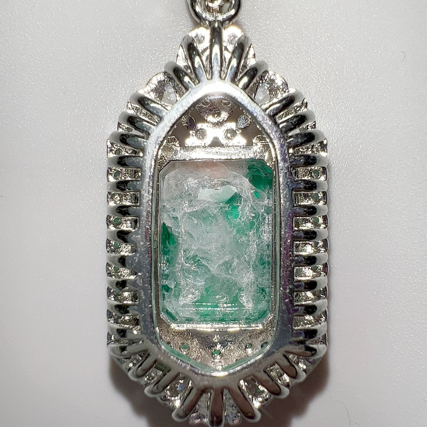 New Hot Cotton Women's Full Diamond Emerald Pendant