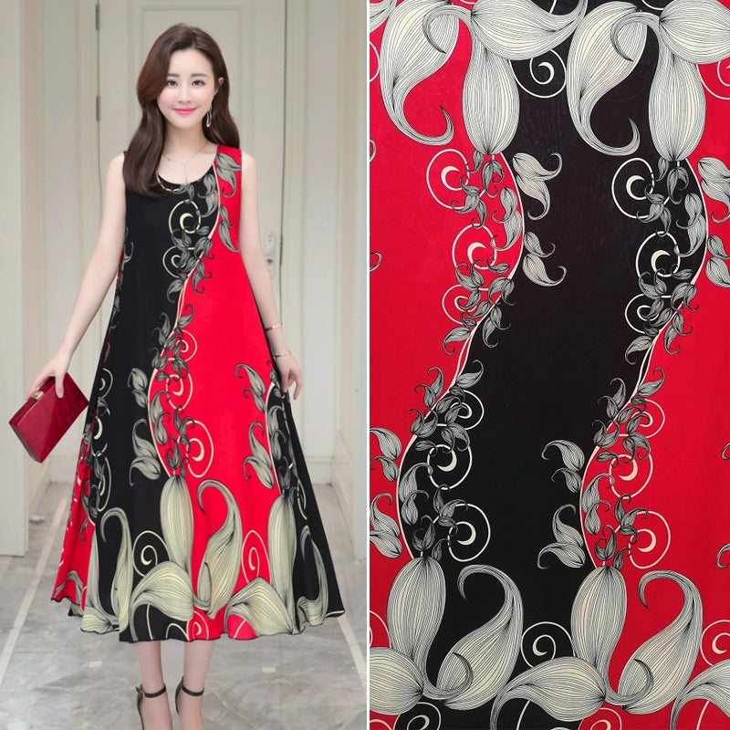 Silk Synthetic Cotton Rayon Cloth Mulberry Summer Loungewear Pajamas Dress