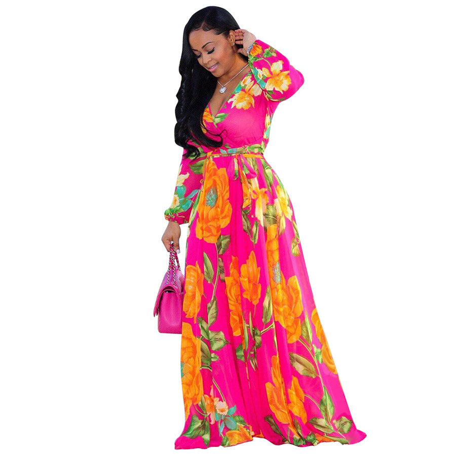 Printed Fashion Floral Beach Dress Fashion Print Fashion Floral Beach Dress