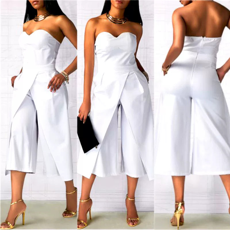 Ladies Fashion Loose Long Sleeveless Jumpsuit