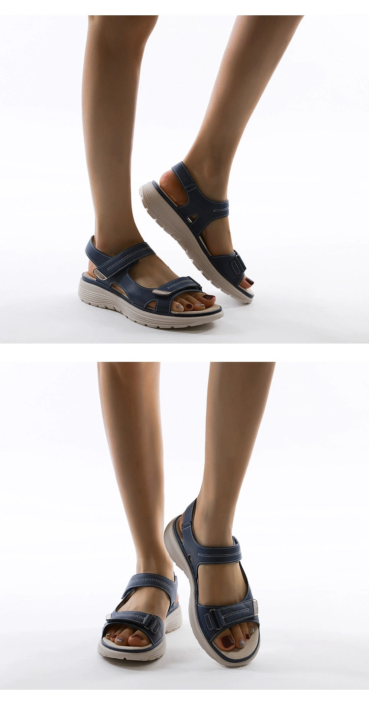 One-Strap Comfortable Sports Velcro Mid-Heel Lightweight Sandals