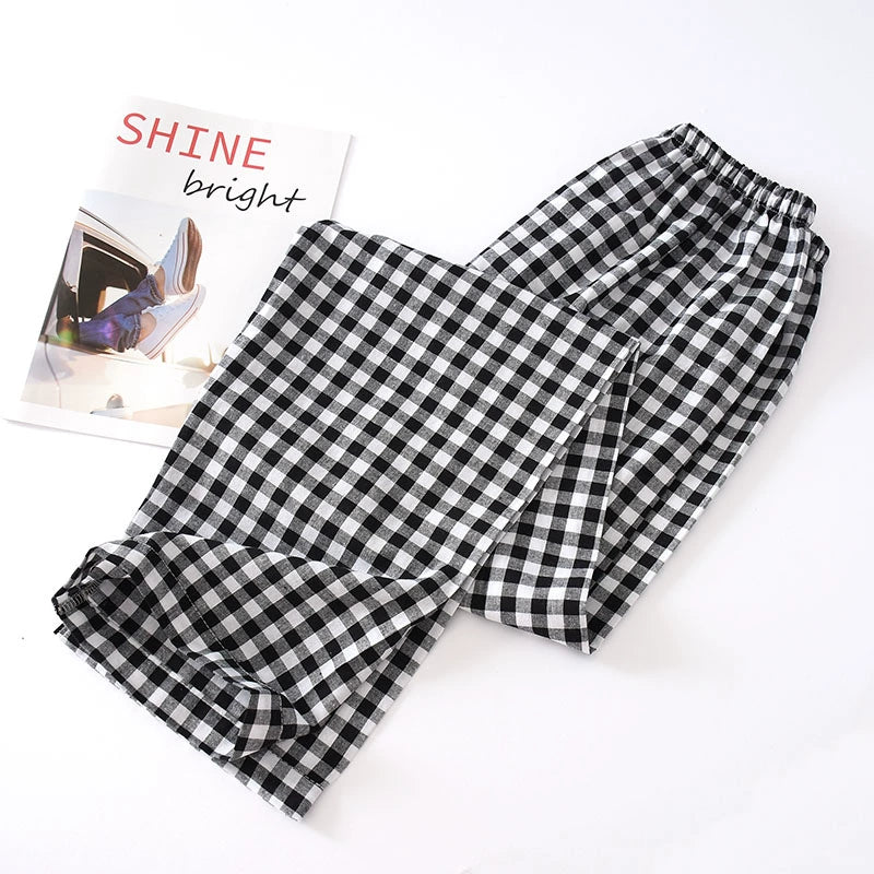 Men Pure Cotton Spring and Summer Pajama Pants