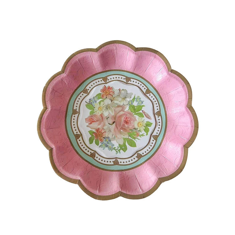 Chinese Style Dessert Tea Time Party Tea Break Paper Plates