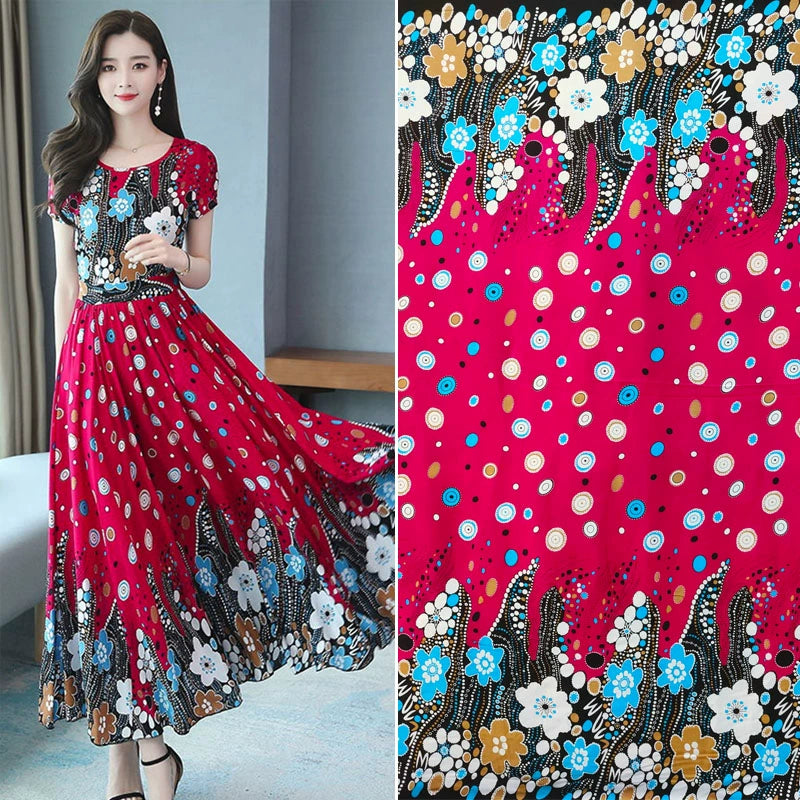 Silk Synthetic Cotton Rayon Cloth Mulberry Summer Loungewear Pajamas Dress