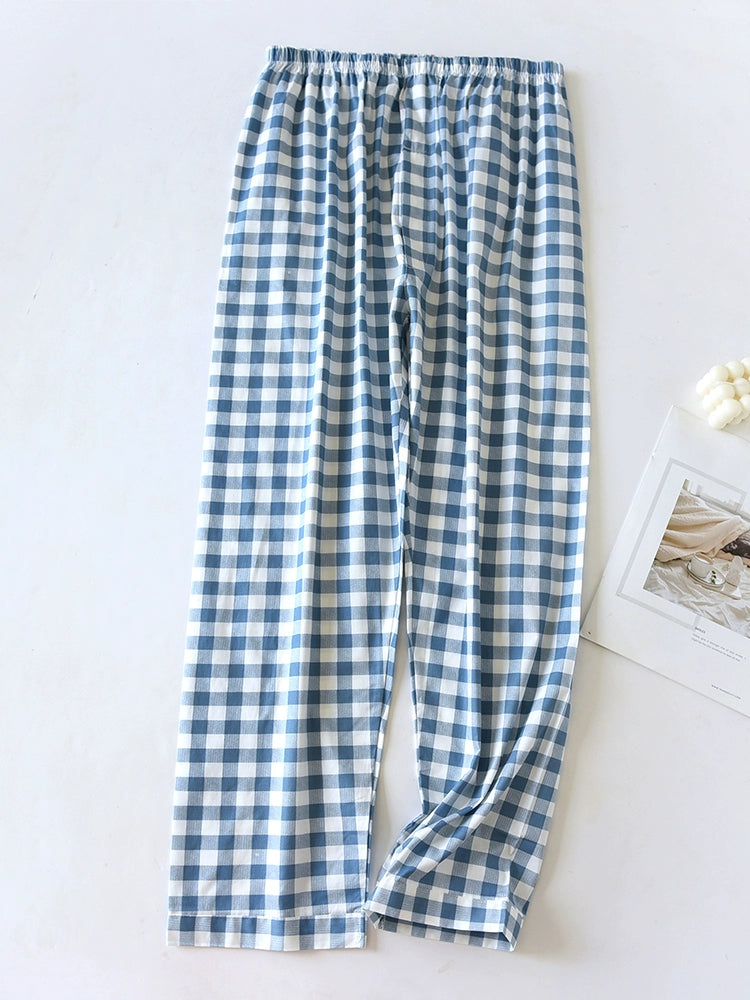 Men Pure Cotton Spring and Summer Pajama Pants
