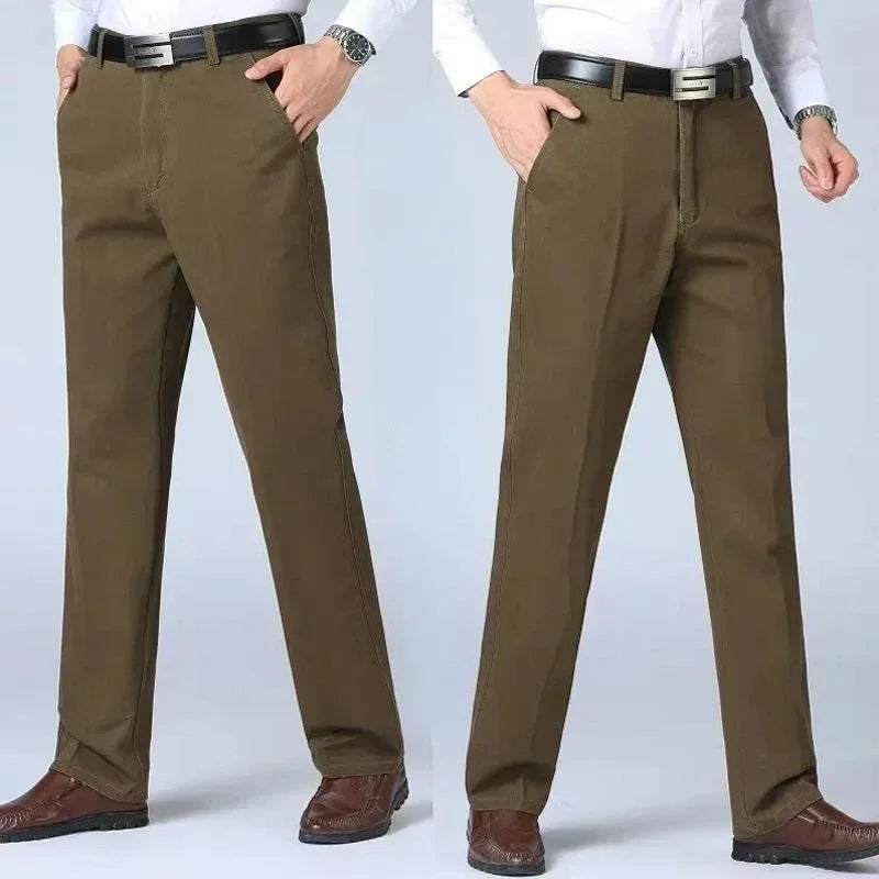 Summer Thin Autumn Thick Cotton Straight Loose Suit Pants