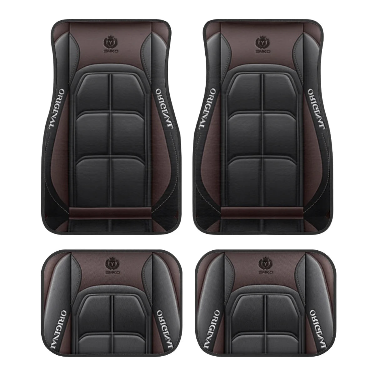4pcs Y Car Floor Mats - Rug Pads with Non-Slip Backing, Washable, Universal Fit Car Protection Pad Auto Interior Accessories