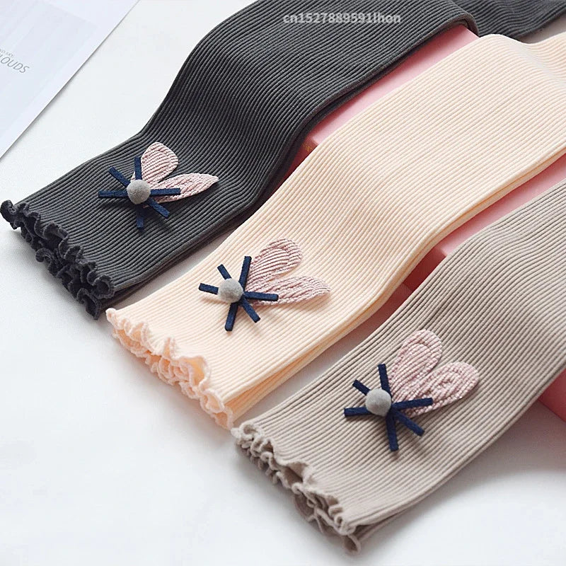 Girls Cotton Leggings Elastic Waist