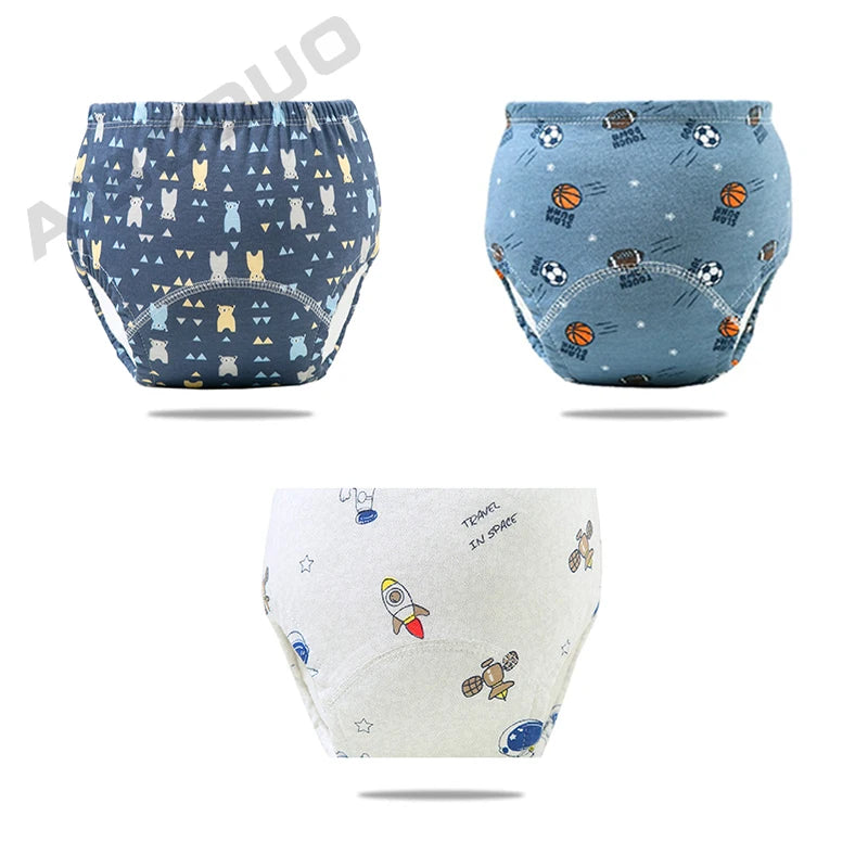 Reusable Infant Ecological Baby Diaper Training Pants Waterproof Washable Breathable Cotton Baby Underwear