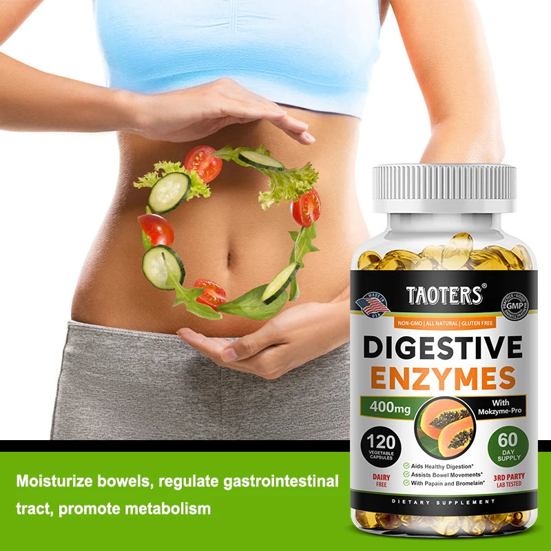 Digestive enzyme supplements for adults capsules Beneficial bacteria Immune system support and healthy digestion