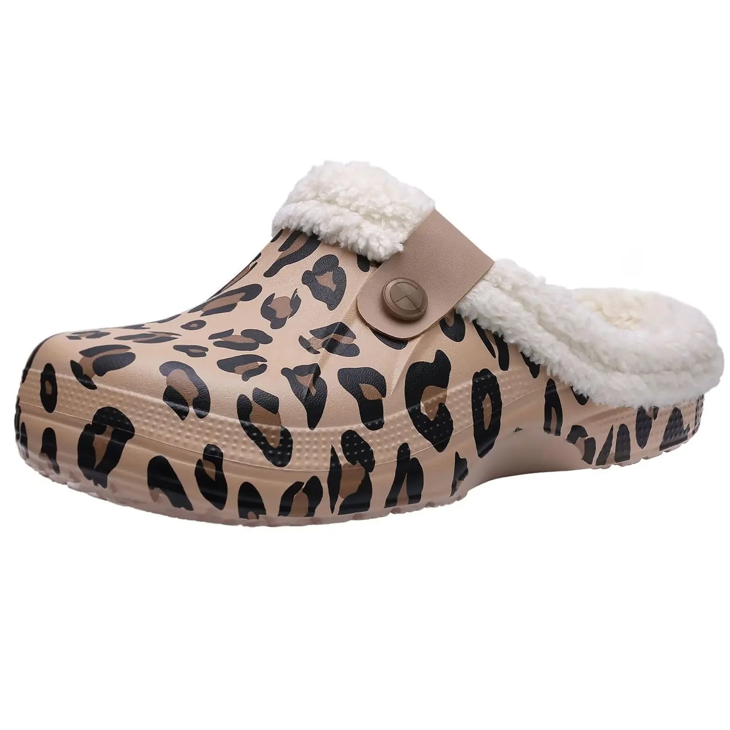 Winter Men's Fur Furry Slippers Waterproof Plush Cotton Non-slip Outdoor Shoes