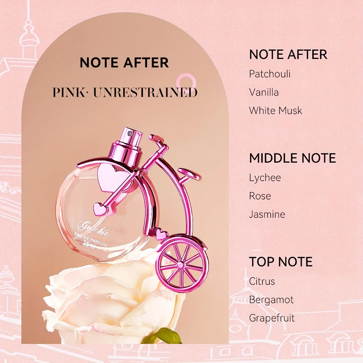 25ML Bike Styling Women's Perfume Pink Floral Fresh Fragrant