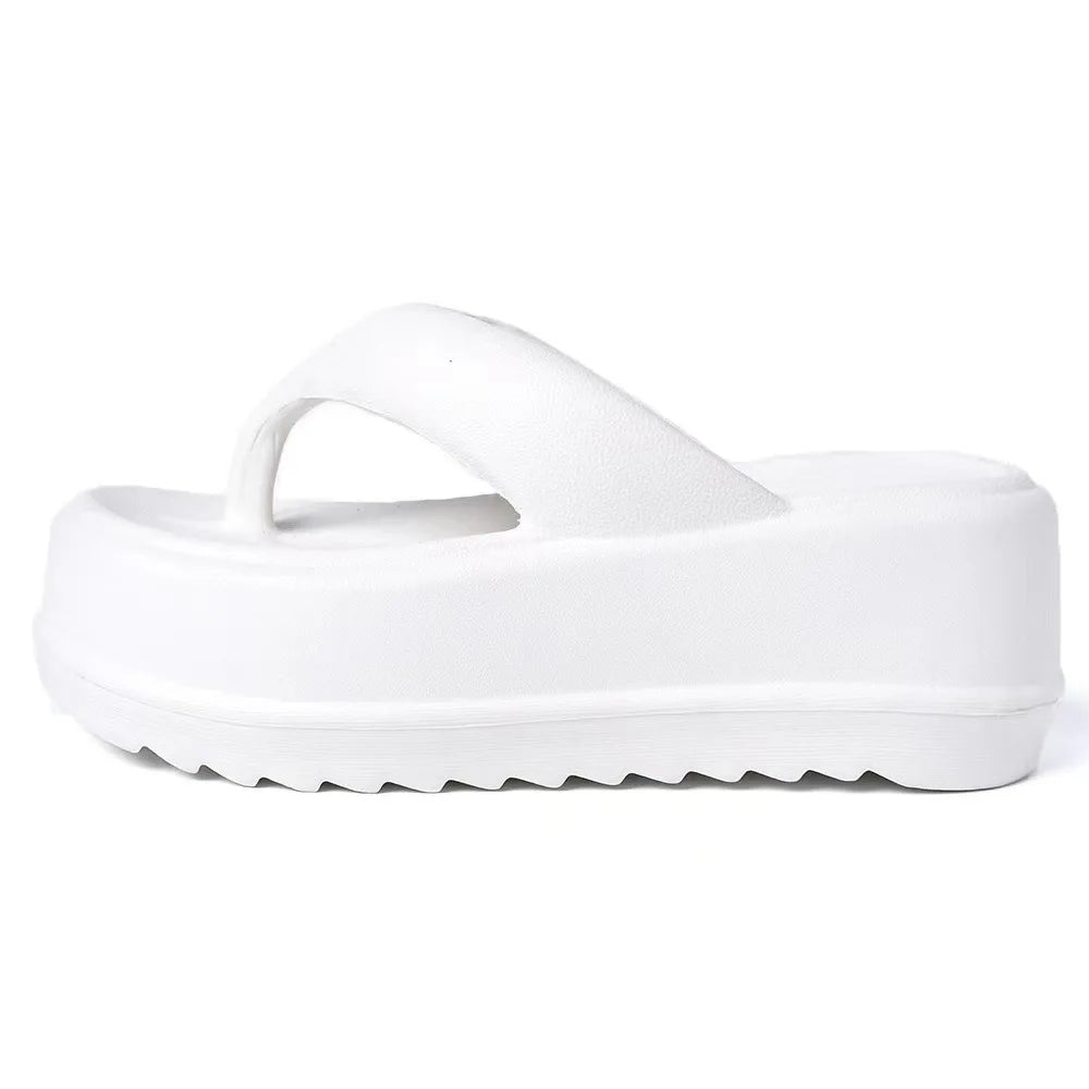 Women Bow Platform Flops Thick Sole Comfortable Sandals Slip-on